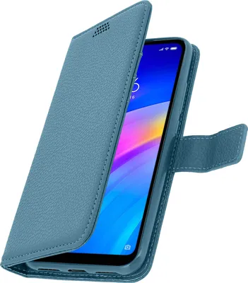 Produktbild von Xiaomi Redmi 7 Flip-Cover mit Kartenfächern & Standfunktion – Blau