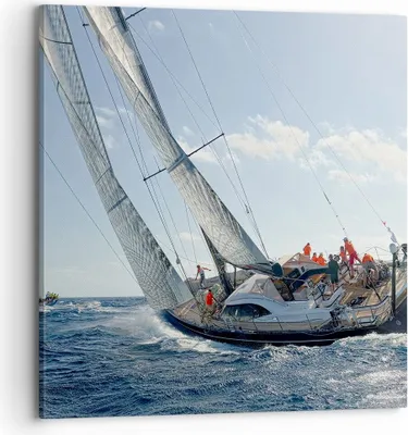 Produktbild von Bild auf Leinwand - Leinwandbild - Segelschiff Meer - 70x70cm - Wand Bild - Wanddeko - Wandbilder - Leinwanddruck - Bilder - Kunstdruck - Wanddekoration - Leinwand bilder - Wandkunst - AC70x70-4032