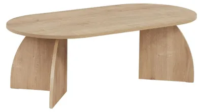 Image de CALICOSY - Table basse avec plateau ovale et pieds courbés L120 cm SELENE