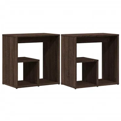 Obrázek produktu pro vidaXL Postranní stolky 2 ks. Hnědý dub 50x30x50 cm Materiál na bázi dřeva