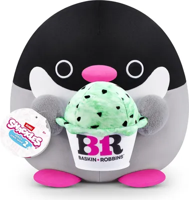 Produktbild von ZURU 77573G - Snackles Pinguin (Baskin Robbin Eis) 35 cm - Serie 2