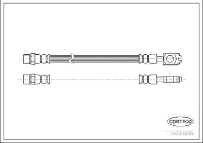Produktbild von CORTECO 19034686 Bremsschlauch Hinten für AUDI A8 (4D2, 4D8)