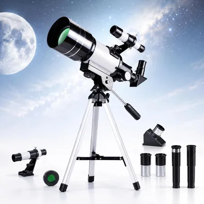 Obrázek produktu pro Astronomický refraktorový teleskop pro děti a začátečníky se stativem