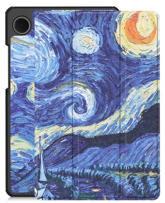 Imagen del producto de Funda 2 en 1 con protector de vidrio para Samsung Galaxy Tab A11+ 2025, Tab A9+ de 11 pulgadas, modelos X210 y X230. Estuche delgado con función de soporte y activación/apagado automático