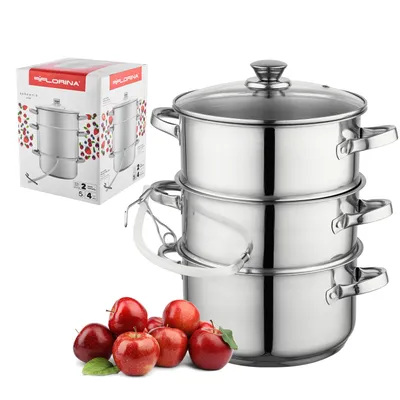 Obrázok produktu pre Parný odšťavovač z nehrdzavejúcej ocele FLORINA JUICER 5 l
