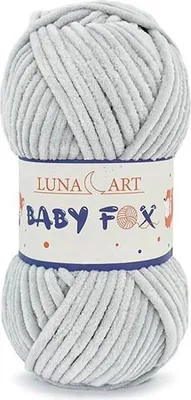 Produktbild von Luna Art Baby Fox Garn: Kuschelweiches Polyester für Kinderprojekte, Grau