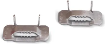 Produktbild von Schloss für Stahlbänder B-956 aus Edelstahl, bis 19mm Breite, VE = 100 Stück.