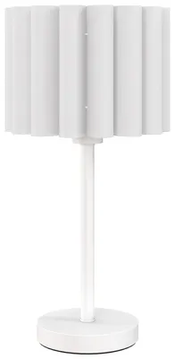 Obrázok produktu pre Stolná lampa HOMCOM, stolná lampa s vlnitým tienidlom, pätica E27, biela