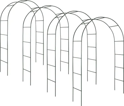 Produktbild von 4er-Set Rosenbogen aus Stahl 140 x 40 x 240 cm