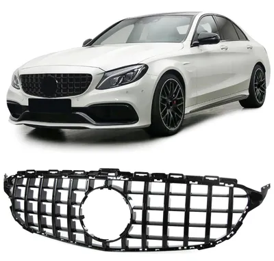 Obrázok produktu pre Čierna lesklá maska chladiča pre Mercedes-Benz C-Trieda W205 / S205, modelové roky 2014-2018