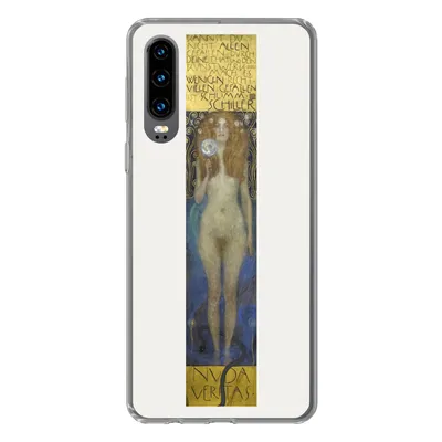 Produktbild von MuchoWow® Handyhülle Schutzhülle Hülle für Huawei P30 Nuda veritas - Gustav Klimt Silikon Softcase Handy Hülle - Kartenbesitzer