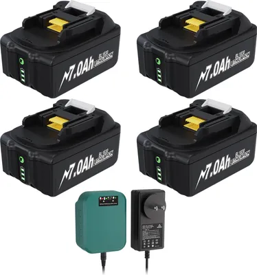 Immagine prodotto di Batteria di ricambio BL1830 per Makita, 18V Li-Ion 18650 7000 mAh, colore avorio, compatibile con BL1860/LXT400