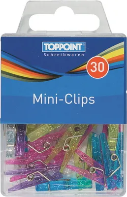Produktbild von Stylex Mini-Wäscheklammern, 30er Schachtel 24435