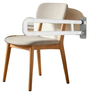 Productafbeelding van Veiligheidsgreep voor de badkamer, roestvrij staal, 60 x 8 x 20 cm, draagvermogen 227 kg, wandmontage, antislip oppervlak