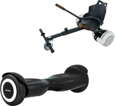 Produktbild von 6.5 Zoll Hoverboard mit Ergonomischem Hoverkart, Jetson Prism Black, und Schwarzes Ergonomisches Hoverkart, Smart Balance