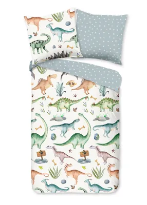Immagine prodotto di Buongiorno KinderBettbezug "dinosauri" - multi - (135x200 cm) - Baumwolle 100% Flanell