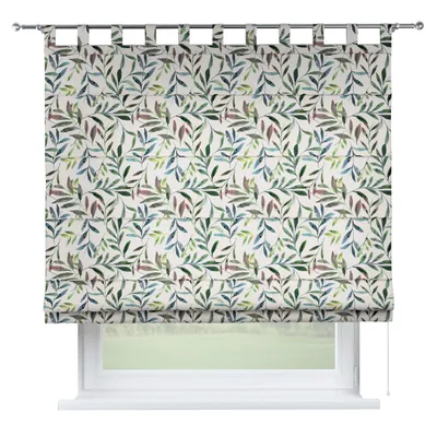 Productafbeelding van Dekoria Raffrollo Verona, wit-groen, 160 x 170 cm