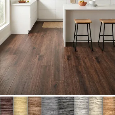 Obrázek produktu pro LZQ 15 m² vinylová podlaha, vinylová laminátová podlaha, samolepicí prkna, PVC podlahová krytina, protiskluzová, voděodolná, 54 kusů vinylových prken s dřevěným vzorem, tloušťka prken 2 mm (hnědá)