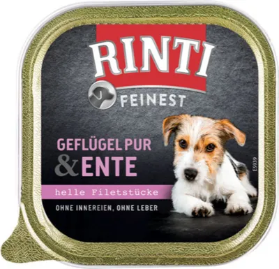 Produktbild von Rinti 150gx11 Feinest Geflügel Pur & Ente