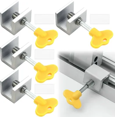 Produktbild von Stück Schiebefensterschlösser, Schiebefensterschloss, Schiebetürschloss, verstellbares Fensterschloss – verstärkte Sicherheit aus Aluminiumlegierung für Ihre Fenster