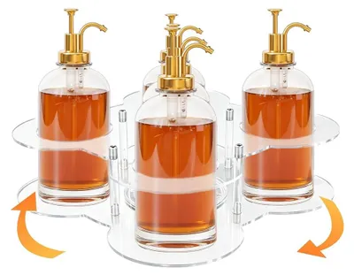 Drehbarer Sirup-Organizer, Acryl, 30,5 cm, für 5 Flaschen