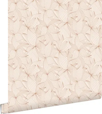 Zdjęcie produktu dla ESTAhome Tapeta narysowane liście piaskowego beżu 50 x 900 cm