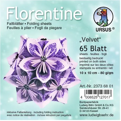 Produktbild von Faltblätter Florentine Velvet 10x10cm