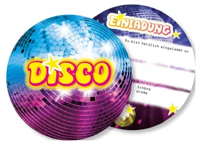 Produktbild von Disco 6 Einladungskarten