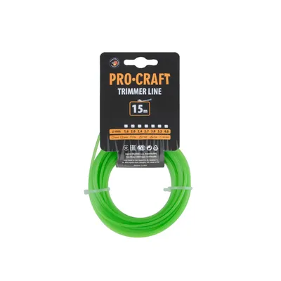 Obrázek produktu pro Struna žací (2mm) (15m) čtverec PROCRAFT KV-2/15