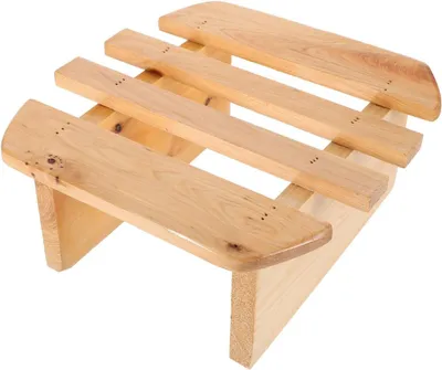 Immagine prodotto di Pouf rotondo in legno, dimensioni 20x20x10 cm, ideale per il bagno