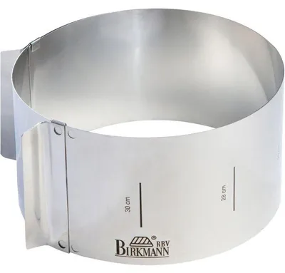 Obrázok produktu pre Nastaviteľná forma na pečenie koláčov, Birkmann Easy Baking, nerezová oceľ, priemer 18-30 cm, výška 10 cm, vhodná na pečenie do teploty 230°C