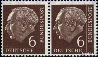 Produktbild von Briefmarken BRD (BR.Deutschland) 1954 Mi 180x wP waagerechtes Paar postfrisch Heuss