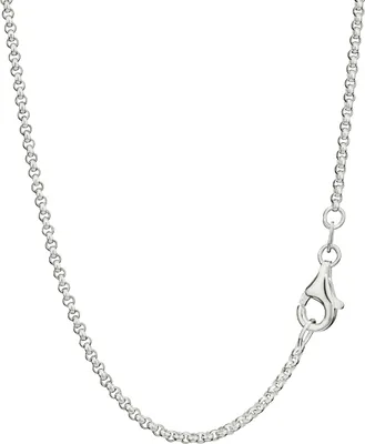 Produktbild von 38cm Erbskette 925 Silber Halskette rund 1,5mm breit elegante Damen Silberkette