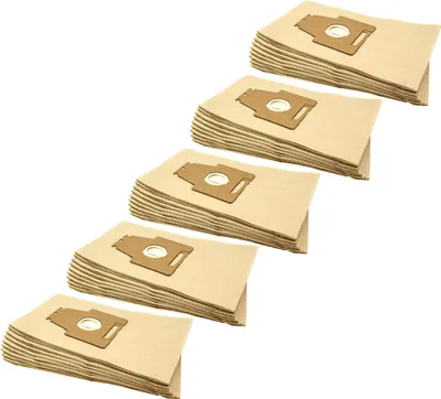 Produktbild von vhbw 50x Staubbeutel kompatibel mit Bosch BBZ 52AFP2U, 52AFP2(00) Staubsauger - 35cm x 20,5cm Sandfarben
