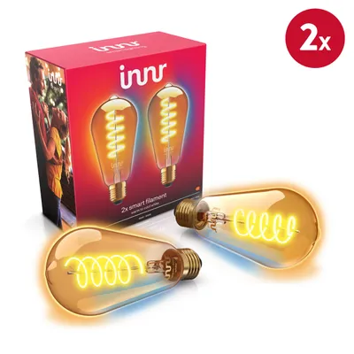 Produktbild von Innr Zigbee E27 Smart Lampe, funktioniert mit Hue* (Bridge erforderlich), Edison LED Glühbirne, Warmweiß bis Kaltweiß, Dimmbar, 620lm, 4-er Pack