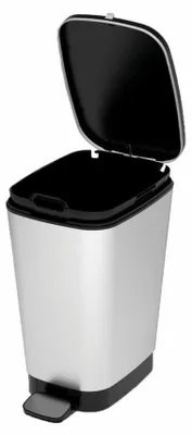KETER Mülleimer mit Pedal KETER Mülleimer CURVER CHIC Pedal Bin 25L Metallisch