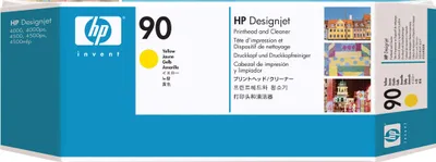 Produktbild von HP 90 Gelb Druckkopf und Druckkopfreiniger, HP DesignJet 4000/4500-Druckerserie, Thermal Inkjet, Gelb, C5057A, Singapur, 35,6 mm