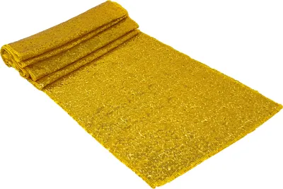 Produktbild von Oblique Unique Pailletten Tischläufer Läufer Tischdeko Weihnachten Silberhochzeit Geburtstag Party Deko - gold