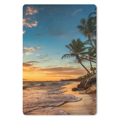 Produktbild von MuchoWow® Mauspad Mousepad Strand - Sonnenuntergang - Meer - Palme 18x27 cm - Mousepads - Maus Mat - Pad - Mausunterlage