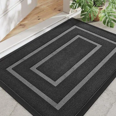 Productafbeelding van Antislip deurmat voor binnen en buiten, 40 x 60 cm, grijs - robuust en weerbestendig
