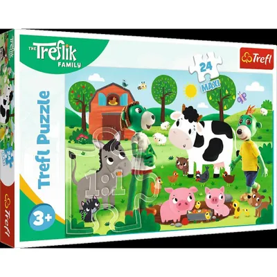 Zdjęcie produktu dla Trefl Puzzle Maxi 24 Trefliki na wsi 14361 - Układanka dla dzieci