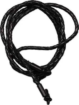 Immagine prodotto di Cordoncino per occhiali in vera pelle intrecciata (nero)