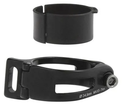 Imagen del producto de Abrazadera para tija de sillín V-Derilleur, compatible con diámetros de 31.8 y 34.9 mm