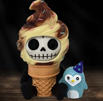 Produktbild von Furrybones "Ice Cream" - Dekofigur Totenkopf Gothic Fantasy…