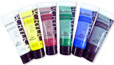 Produktbild von Phoenix Acrylfarben Set 6 Farben x 75 ml Acrylfarbe