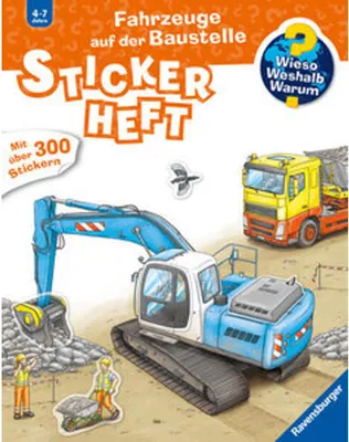Produktbild von Wieso? Weshalb? Warum? Stickerheft: Fahrzeuge auf der Baustelle