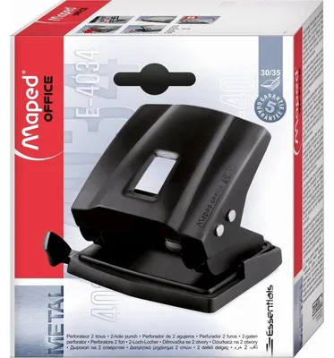 Obrázek produktu pro Mapovaný děrovač Essentials E4034, černý