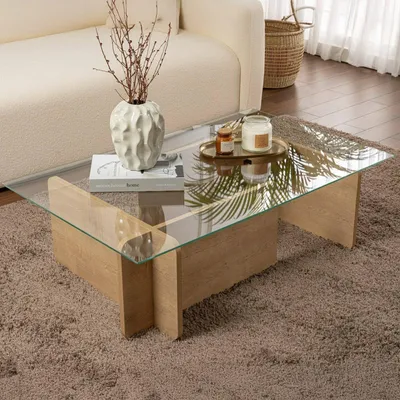 Immagine prodotto di Kallias - Tavolino da Salotto, 105x65x30h cm Marrone Quercia, Portariviste