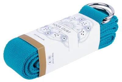 Produktbild von SUPERLETIC® Yogagurt I Yoga Gurt aus 100% Baumwolle I Yoga Zubehör I Yoga Band mit einstellbarer D-Ring-Schnalle und zusätzlichem elastischen Band