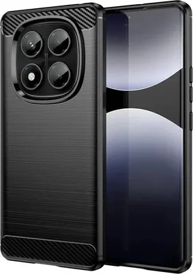Produktbild von Hülle für Xiaomi Redmi Note 14 Pro 4G - Phonesta Carbon Silikon Back Cover - Schwarz